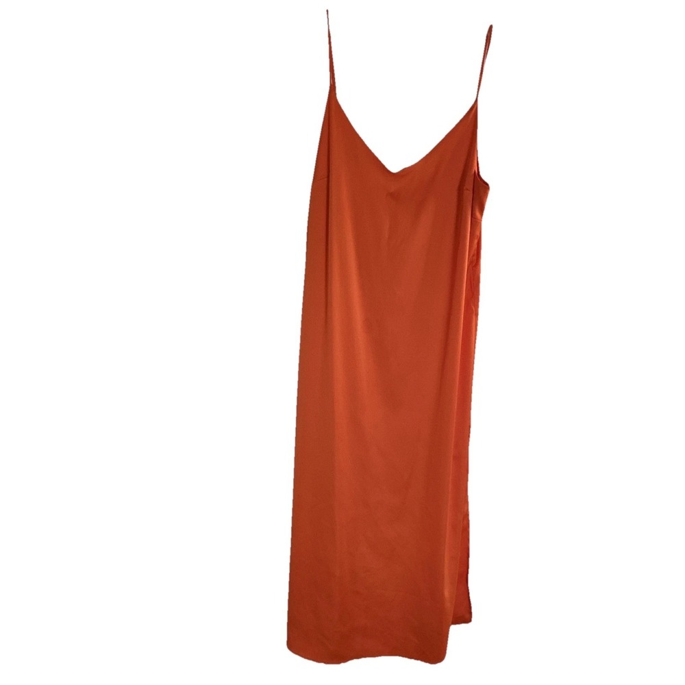 The Drop Orange Slip Maxi Spaghetti Strap Dress Sz Small